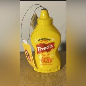 New Frenchs Yellow Mustard Christmas Ornament 4" Food Condiment Novelty Plastic